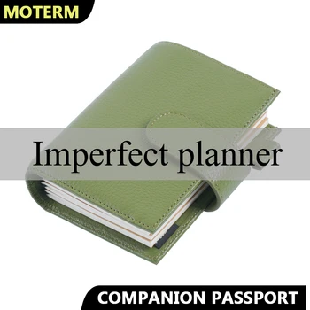 Limitată, Imperfectă Moterm Companion Jurnal de Călătorie Pașaportul Dimensiune Notebook Genuine piele de Vacă Organizator cu Dublu Snap Închiderea