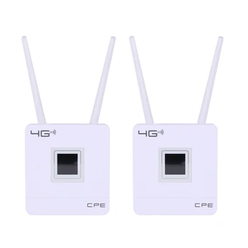 2X 3G 4G LTE Wifi Router de 150Mbps, Portabil Hotspot Deblocat CPE Wireless Router Cu Sim Card Slot WAN/LAN Port UE Plug