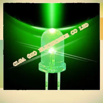 3 mm evidenția parul verde verde Verde LED-uri emițătoare de lumină 1000 / pachet 0 11 KG/sac