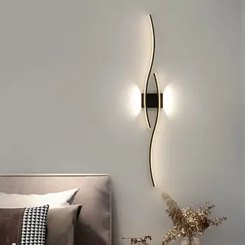 Modern Fâșie Lungă LED Lampă de Perete Dormitor Minimalist Patul Condus de Tranșee pentru Camera de zi Canapea Acasă Interior Corpuri de Iluminat