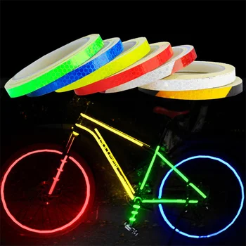 1cm*8m Bicicleta Autocolante Reflectorizante Bandă Fluorescentă Biciclete MTB Biciclete, Benzi de Ciclism MTB Benzi Pentru Biciclete Casca Motocicleta 2023