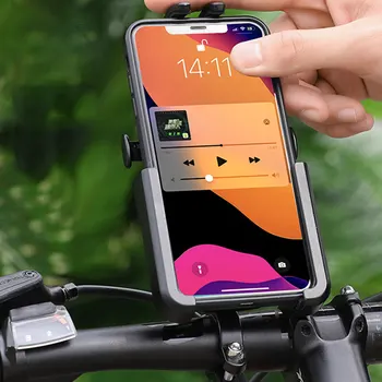 Bicicleta cu Suport pentru Telefon, Telefonul Motocicleta Muntele, de 360 de Grade Universal Rotativ Retractabil Smartphone GPS