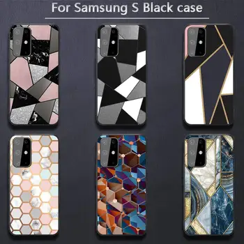 Marmura Arta Geometrică Caz de Telefon Pentru Samsung Galaxy S9 S10 S10E S7 8 9 Plus S20 21 30 22 plus ultra ultra 5G Moale Acoperă