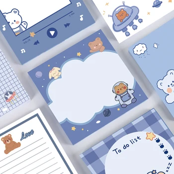50 Foaie Japoneze Kawaii Drăguț Urs Sticky Note Memo Pad Post Carnete De Papetărie Pentru A Face Lista De Index Planificator Școală De Aprovizionare De Birou