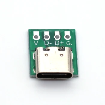 1-10 Buc USB 3.1 Tip C Conector 16 Pini de Test PCB Bord Adaptor 16P Conector Soclu Pentru Linia de Date Cablu de Transfer