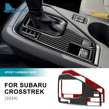 NE-Versiune Pentru Subaru Crosstrek Impreza 2024 Real Moale Fibra de Carbon Autocolant Masina LHD Schimbătorului de Viteze Panou Capitonaj Interior Accesorii