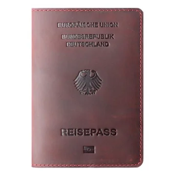 Piele naturala Germania Pașaport Capac Card de Credit, ID-ul Titularului de Oameni Pașaport Caz Afaceri Unisex Călătorie Portofel Caz Deutschland