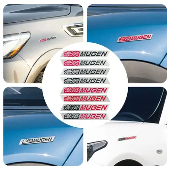 2 buc/Set 3D Aluminiu Mugen Emblema Partea Fender Insigna Sticker Decor Pentru Mugen Civic, Accord, CRV se Potrivesc Accesorii Auto