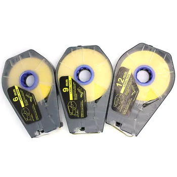 10buc Caseta etichete TM-1106 TM-1109 TM-1112 6mm 9mm, 12mm alb galben Autocolante Pentru cablu ID-ul Imprimantei mk2500,m-1pro 11,m-11