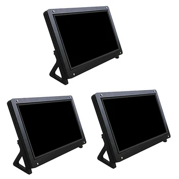 3Pcs de 7 Inch Monitor LCD de Caz Suport Suport Pentru Raspberry Pi 3 Acrilice Locuințe Suport LCD Negru