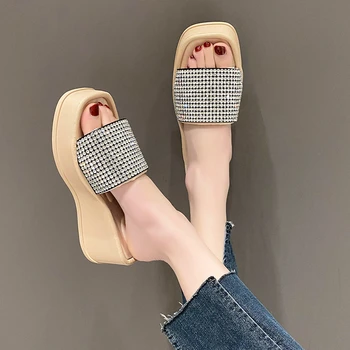 Pantofi pentru Femei 2023 Fierbinte Vanzare Pantofi pentru Femei Papuci Platforma Casual Papuci Femei Sandale Pană Zapatillas De Mujer