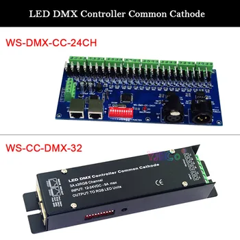 DC 12V 24V Înaltă Frecvență DMX Controler RGB 3 CH 24 CH canal cu Catod Comun, dmx512 Decodor Pentru RGB LED Strip lumină,Lampă,Bec