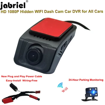 Jabriel Full HD 1080P WiFi Auto DVR Auto Dash Cam din Față și Camera din Spate pentru Autoturisme 24H Parcare Monitor de Conducere Auto Video Recorder