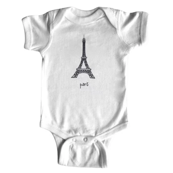 Turnul Eiffel Paris Baby Body Mod One-Piece Elegant Cadou Copil De Dus Franța Franceză Punct De Reper Alexandasher