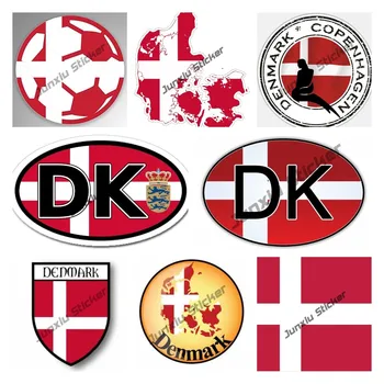 Danemarca Fotbal Patriotic Autocolant Danemarca Harta cu Steagul Vinil Autocolant Decal Fereastră Mașină Bara de protecție Accesorii Auto Adeziv Autocolant