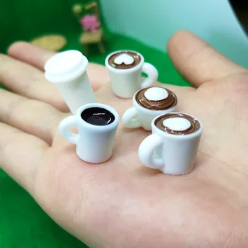 10buc Rășină Simulat Mini Ceașcă de Cafea Pentru Telefon DIY Caz Decor Acasă Miniatura Alimente Juca Sticlă Pentru Bucătărie Jucării Păpuși