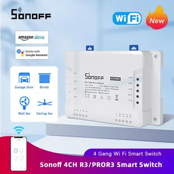 SONOFF 4CH R3/ 4CH PRO R3 Wifi Switch 4 Gasca DIY Smart Switch APP de la Distanță Comutator Wireless Inteligent Teme Cu Alexa Goole Acasă