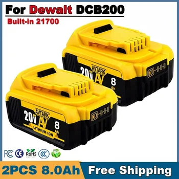Original DCB200 20V 8000mAh baterie Litiu Acumulator de schimb Pentru Dewalt 18V DCB184 DCB200 DCB182 DCB180 DCB181 DCB182 DCB201 DCB206