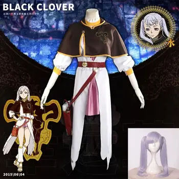 Anime Noe Negru Cloverll Silva Costume Cosplay Uniformă Set Complet Accesorii Peruca Par Sintetic Barbati Baieti Carnaval De Halloween
