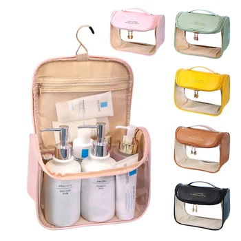 Femei Cosmetice articole de Toaletă Sac Portabil Agățat de Spălare de Depozitare Husă de Călătorie Impermeabil Machiaj pungi de baie alcătuiesc Organizator Cazuri