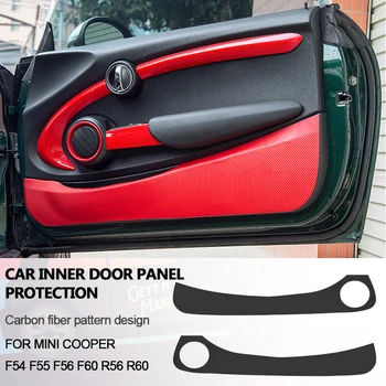 Pentru Mini Cooper S R56 R60 F54 F55 F56 F60 Dotari Fibra De Carbon Autocolant Auto Interior Panou De Ușă Protecție Anti Kick Film Autocolant