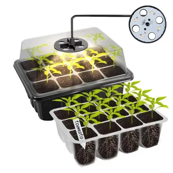 Plante de Semințe Starter Tăvi Cu Plante Lumini LED Oale Pepinieră Răsad Tava de Plantat Ghivece de Flori Lumini cu efect de Seră Unelte de Grădinărit