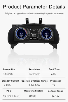 Auto LCD Digital de Bord Pentru Lexus RX 2016-2021 Virtual Cockpit Viteză Metru Unitatea de Cap Accesorii Auto tabloul de Bord de Afișare Capul sus