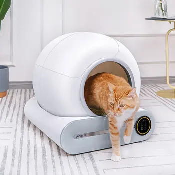 Automat Pisica Cutie de Gunoi Inteligent APP de Control Electric Cat Toaletă Stropi Dovada Anti Miros de Nisip pentru Pisici Consumabile pentru animale de Companie Pisica WC