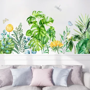 Creativitatea Verzi Proaspete De Plante De Ghiveci Autocolant De Perete Camera Copii Fundal Decorațiuni Murale Living Tapet