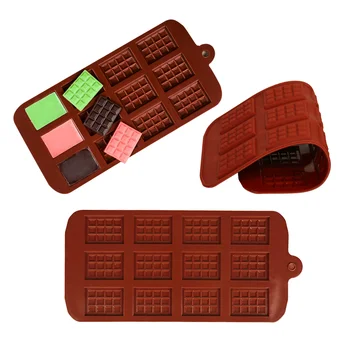 12 Ciocolata Matrite din Silicon pentru Fondant de Copt Vafe Mucegai DIY Bomboane Tort de Biscuiti fabricarea de Unelte de Bucătărie de Copt Accesorii