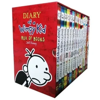 Wimpy Kid Jurnal engleză 16 volume pentru copii pagina alb-negru imagine poveste de carte engleza carte de lectură extracurriculare