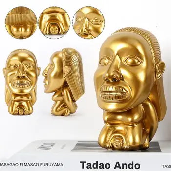 Indiana Jones Statuie De Aur Mobilier Acasă Desktop Decoratiuni Rasina De Artizanat Aur Fertilitate Idol Rasina De Artizanat Ornamente Statuie