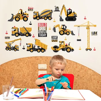 Desene animate cu Tractorul Autocolante de Perete DIY Masini de Arta de Perete Decal Decor pentru Camere de Copii Băieți Fete Copii Dormitor Decor Acasă