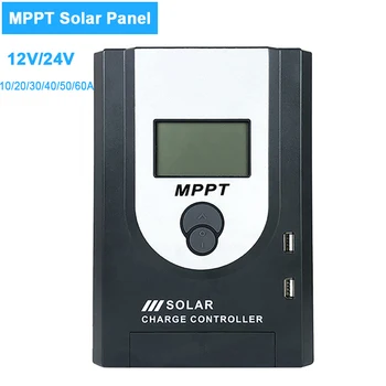 Controler MPPT 12V 24V Solare Încărcător de Putere Trasor Display LCD 10A 20A 30A 40A 50A 60A Auto Identifica Înaltă Eficiență Reglementare