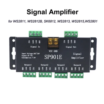 SP901E SPI Amplificator de Semnal pentru WS2811 SK6812 WS2812B Pixel RGB LED Strip Semnal Repetor Adresabil Vis Banda de Culoare DC5-24V