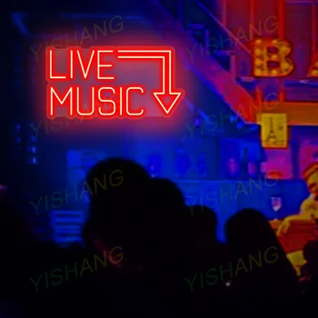 MUZICA LIVE Custom LED Neon Semn Personalizate Lumina de Neon Semn Bar, Club de noapte Studio de Muzica Decor de Perete Camera de zi de Decorare Bir