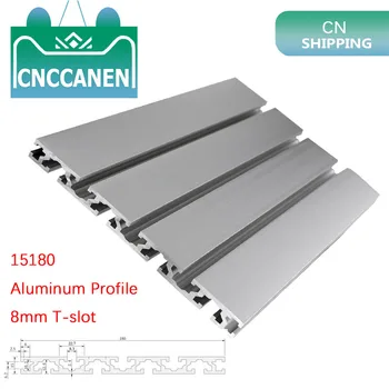 1 BUC 15180 Profil de Aluminiu Extrudare T-slot Lungime 100mm la 550mm CNC Piese Anodizat Liniar Feroviar pentru CNC 3D Printer banc de lucru