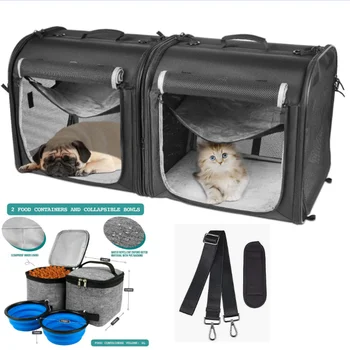 En-gros Personalizate Portabil 2-in-1 de Călătorie Dublu Animale de companie Câine, Sac de Transport Pentru Câini de talie Medie
