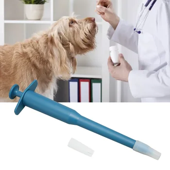1 buc animale de Companie Medicina Seringă Tableta Piller Împinge Dozator de Medicina Apă Lapte Seringă Pisică Câine Cățeluș Alimentator Kit