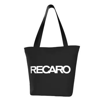 Imprimare De Moda Recaros Logo-Ul De Cumpărături Tote Pungi De Panza Durabil Umăr Geanta Shopper