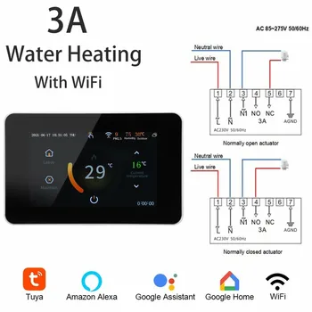 WiFi Smart Home Încălzire Termostat Controler de Temperatura cu Celsius/Fahrenheit LED Touch Screen Funcționează cu Alexa de Start Google