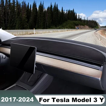 Pentru Tesla Model Y Model 3 2017-2022 2023 2024 tabloul de Bord Masina Capac Mat Covoare Evita Lumina Non-alunecare Pad Protector Accesorii