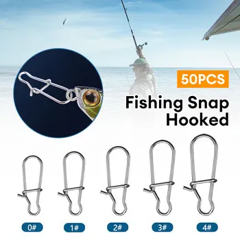 50Pcs din Oțel Inoxidabil de Pescuit Snap Dependent Snap Pin Fastlock Clip Accesorii Aborda pentru Butoi de Pivotare Pescuit Clipuri Momeală cârlig
