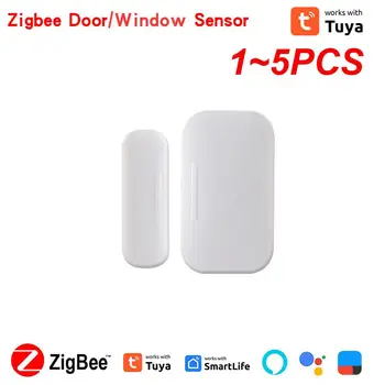 1~5PCS Smart Home Senzor de Ușă Mică Compatibil Cu Alexa Acasă, Ușa Și Fereastra Senzorului de Ușa Deschisă / Închisă Detectoare