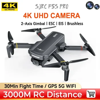Noi F5S Pro Drona Cu HD 4K Camera FPV Motor fără Perii Pliabil 3 KM RC Quadcopter RC4K Profesional de 2-Axis Gimbal Dron