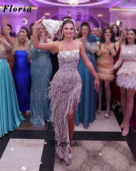 Plin Ștrasuri Din Mărgele Ciucure Rochii De Seara Femei Partid Rochie De Bal Pentru Ziua De Concurs Arab Dubai Cristale Pietre Rochie De Bal Vestidos