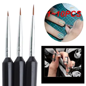 1~10BUC set Nail Art Linie Pictura Pen Perii de Terapie cu Lumină Trage Desen Rețea de Flori Bandă Acrilică UV Gel 3D Sfaturi de Design