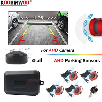 Koorinwoo Sistem Inteligent Pentru Autoturisme Parktronics 4 Sistem Video AHD Senzor de Parcare Reglabil Buzzer Alertă Auto Senzori Pentru Camera AHD