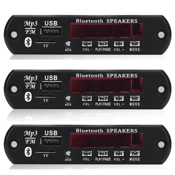 3X Bluetooth 5.0 MP3 Decoder Bord DC 5V 12V Auto Modul Radio FM Suport TF USB AUX Pentru Masina Telefon
