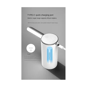 Smart Distribuitor de Apă Electric Sticle de Apă Pompă de uz Casnic USB Pliabil Țeavă de Apă Dispozitiv de Aspirare -Gri